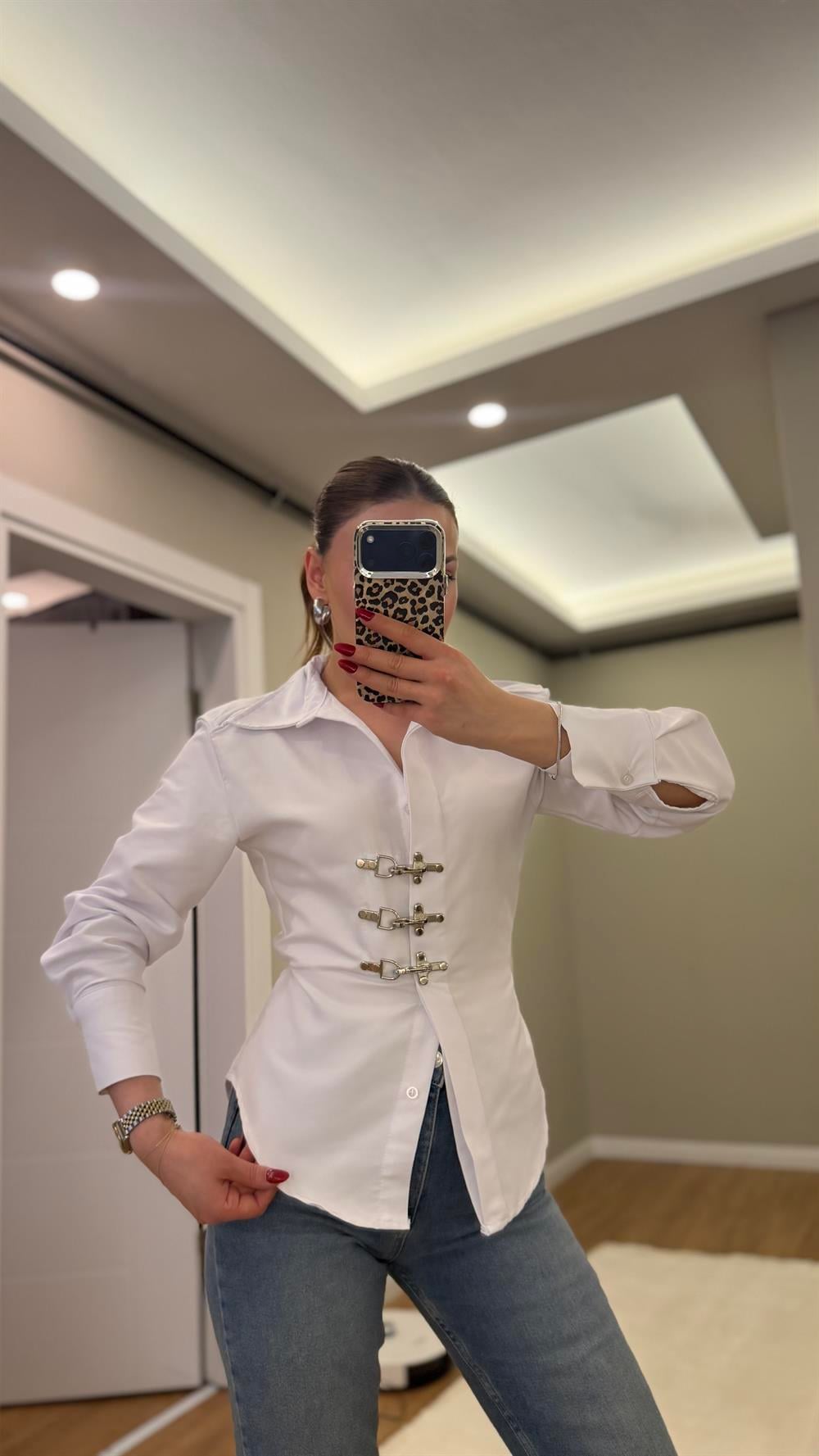 Kancalıl Poplin Beyaz Gömlek