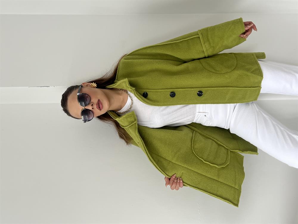 Kaşe Premi̇um Seri̇ Mevsi̇mli̇k Kaban Oli̇v Yeşi̇li̇