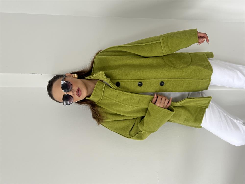 Kaşe Premi̇um Seri̇ Mevsi̇mli̇k Kaban Oli̇v Yeşi̇li̇