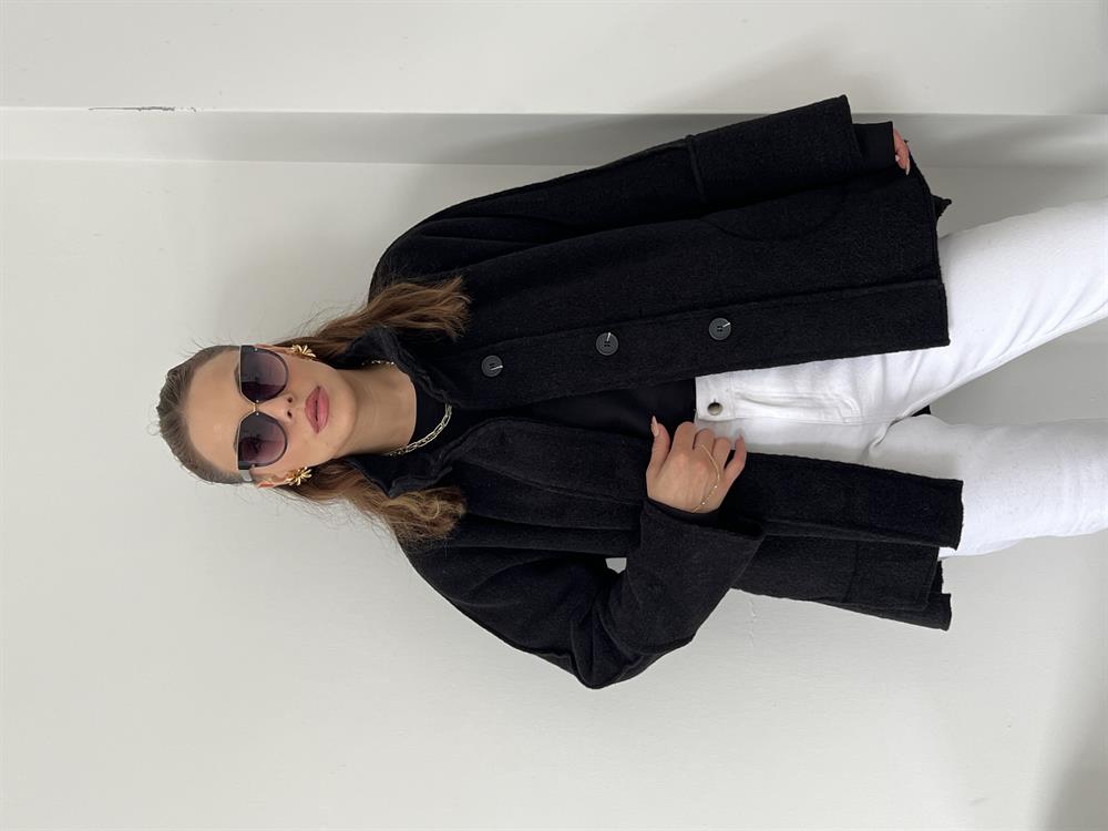 Kaşe Premi̇um Seri̇ Mevsi̇mli̇k Kaban Si̇yah