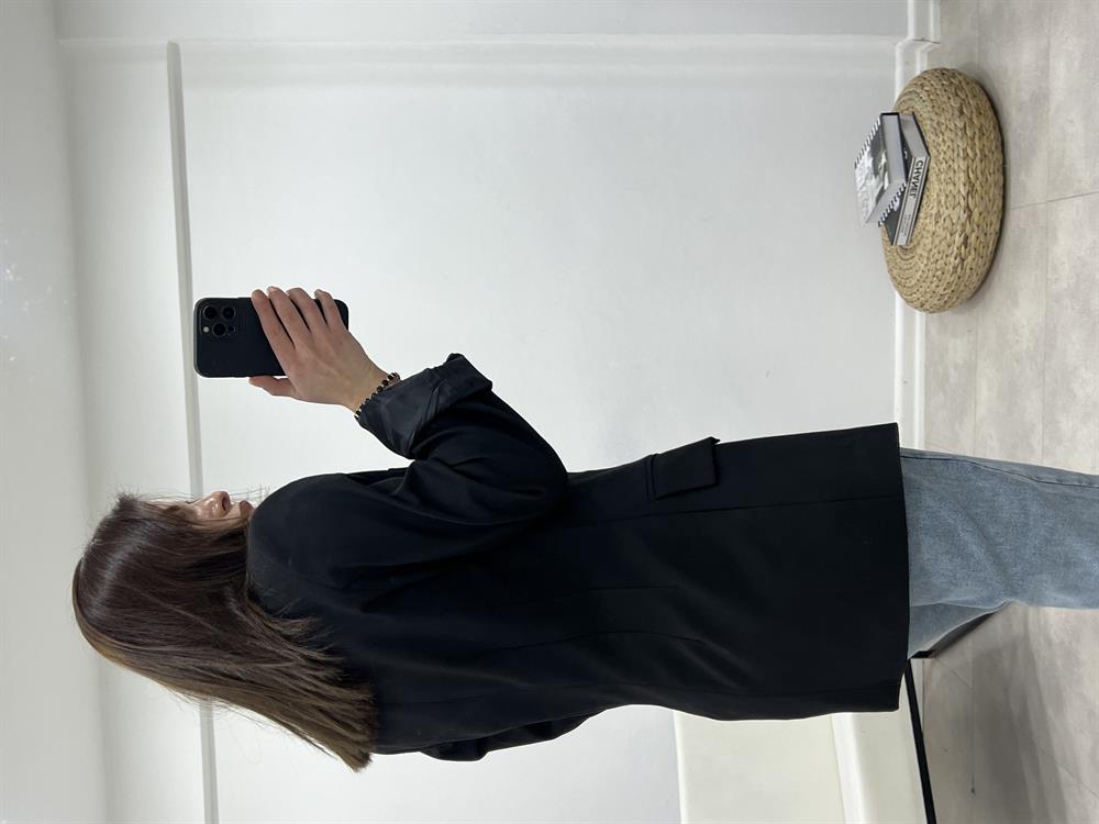 Klasi̇k Pensli̇ Blazer Ceket Si̇yah