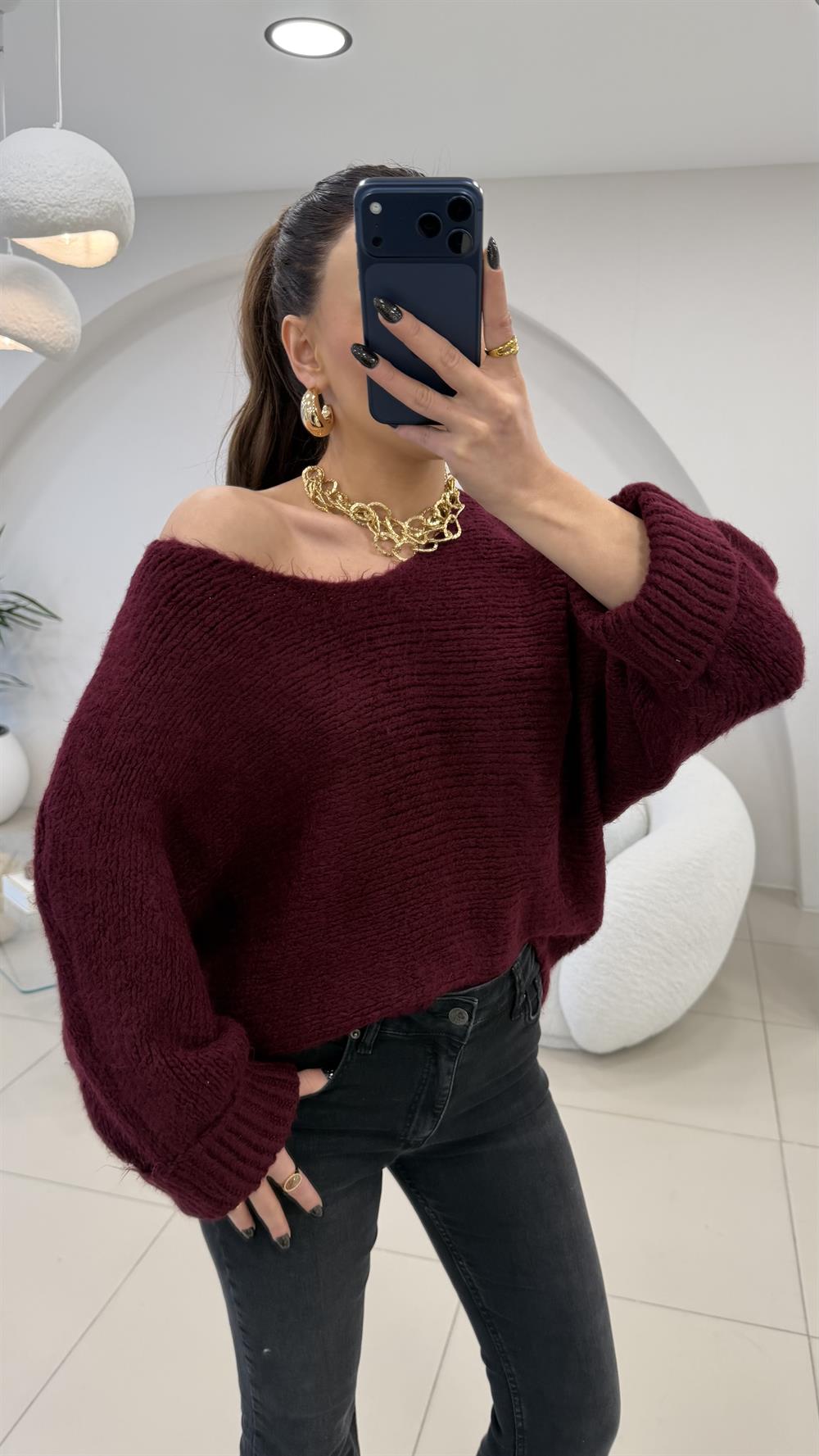 KOL KATLAMA KAZAK BORDO