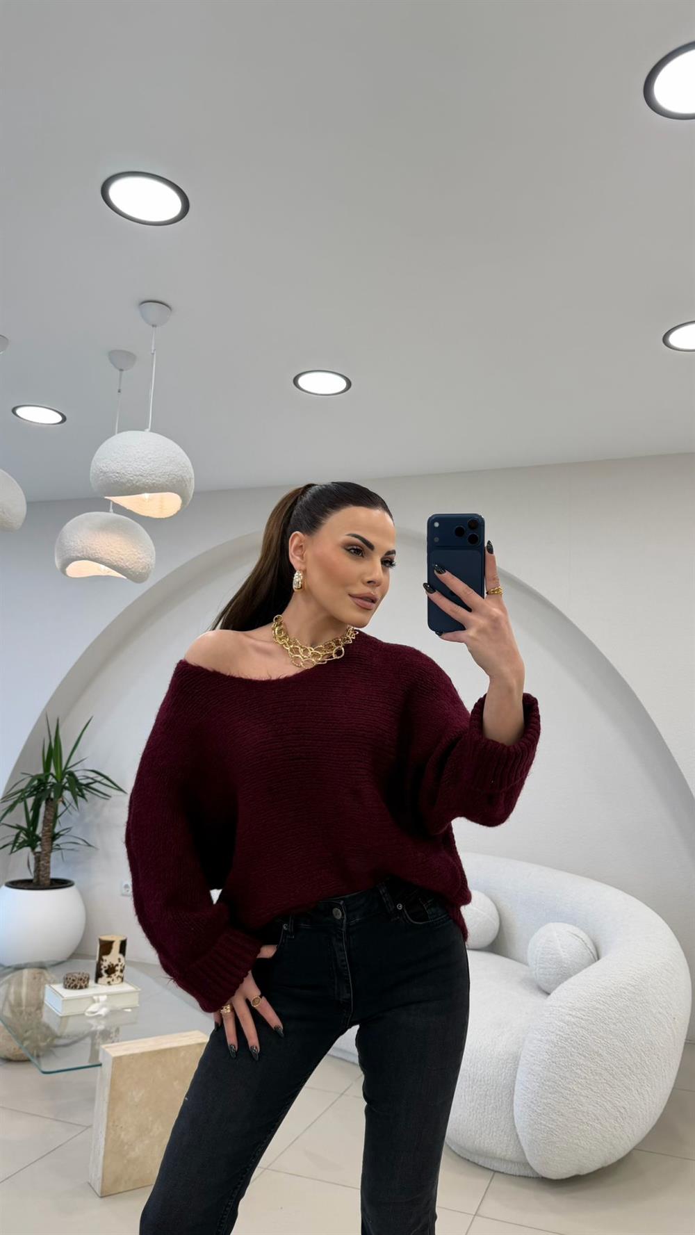 KOL KATLAMA KAZAK BORDO