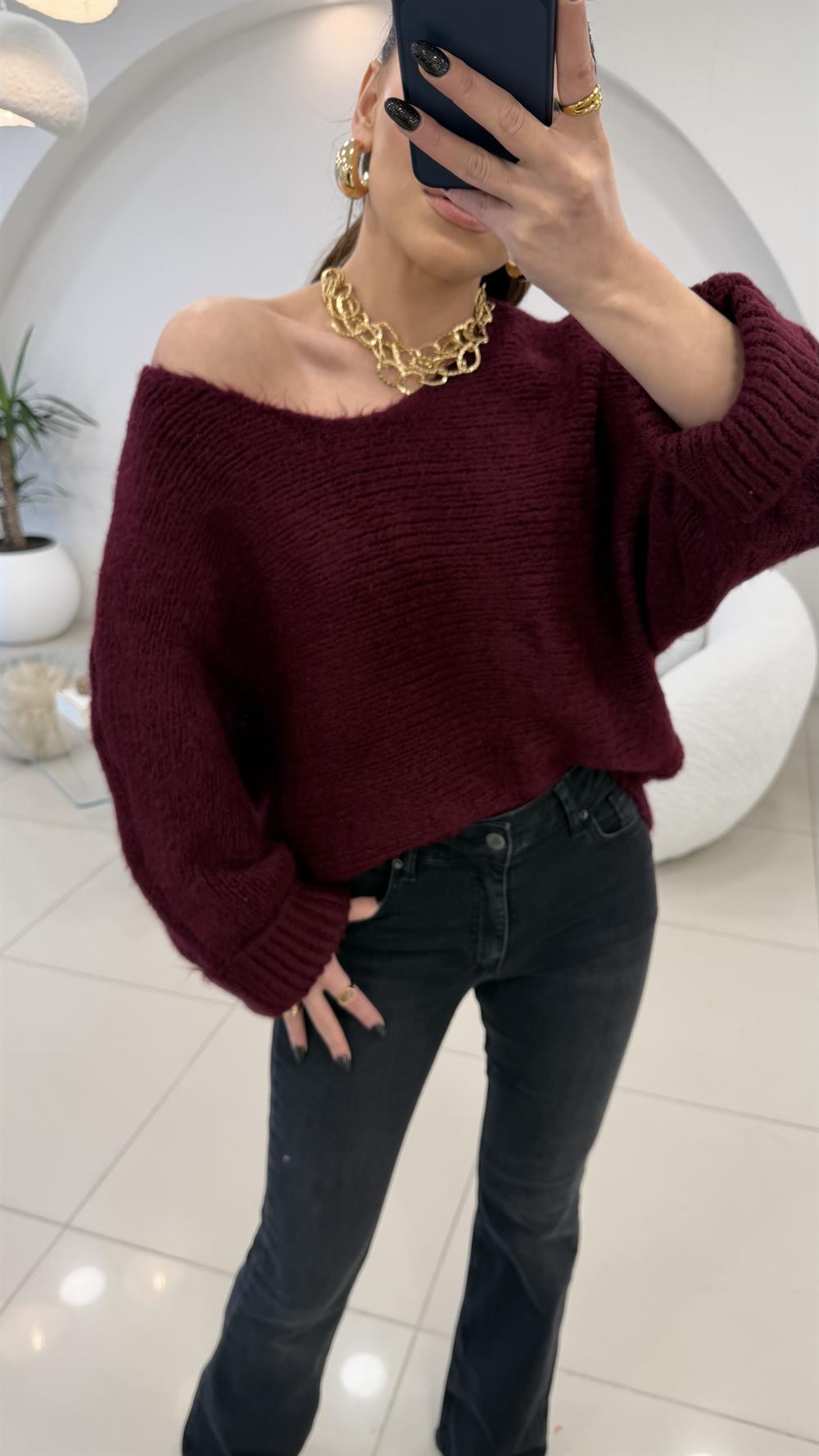 KOL KATLAMA KAZAK BORDO