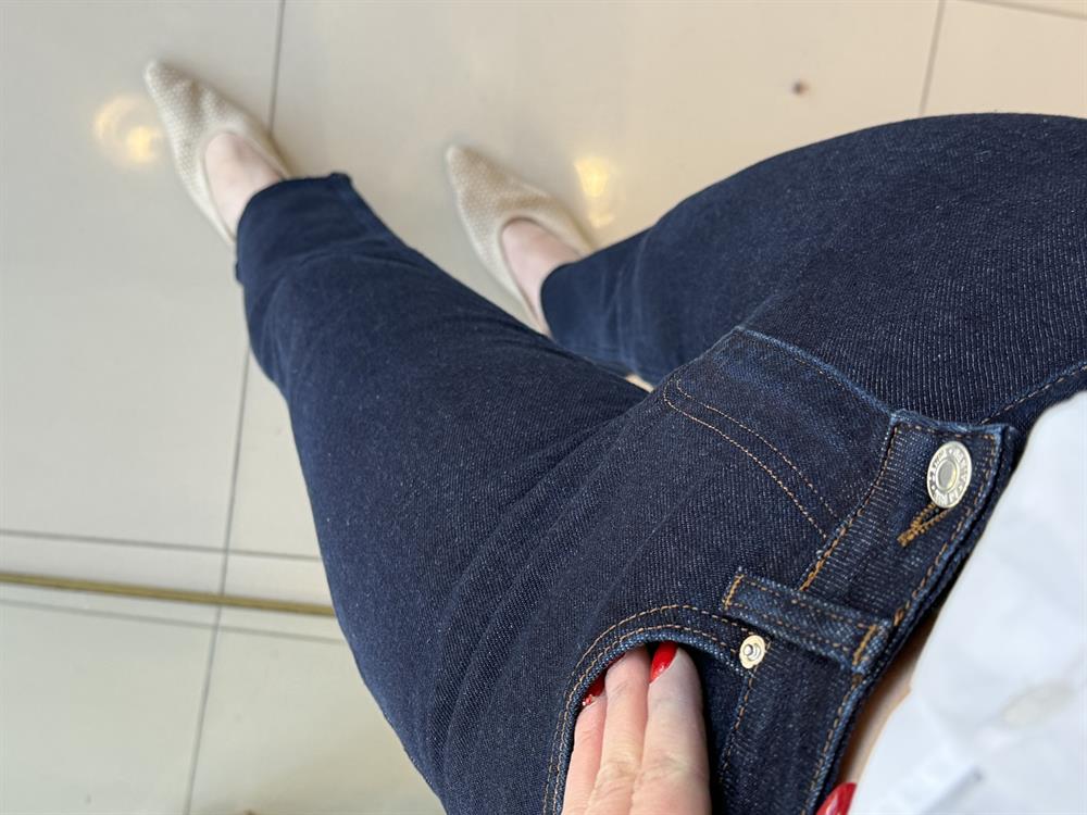 Koyu Laci̇vert Mom Jean