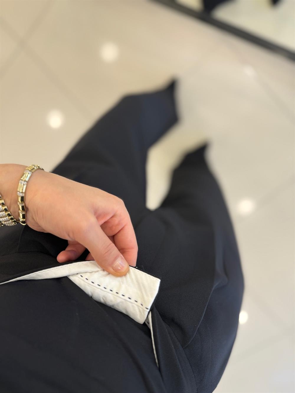 KUMAŞ PALAZZO PANTOLON SİYAH