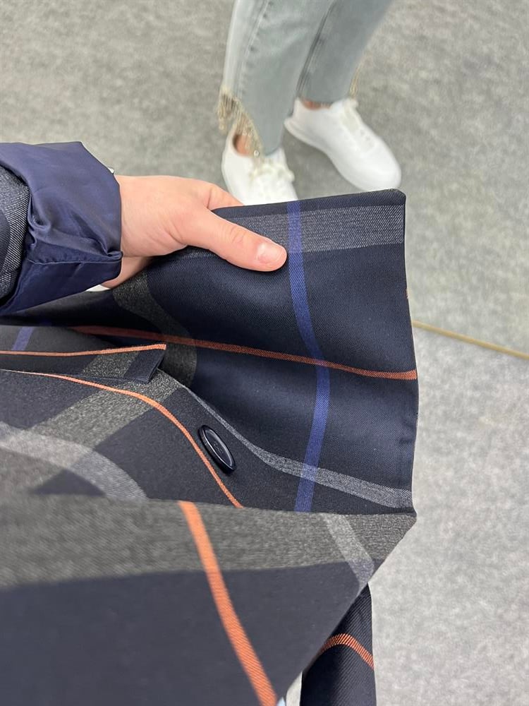 Laci̇vert Çi̇zgi̇li̇ Blazer