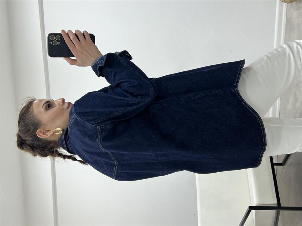 Laci̇vert Premi̇um Gömlek Ceket