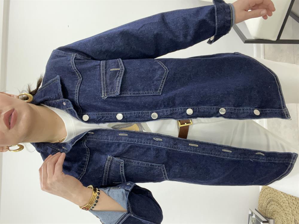 Laci̇vert Premi̇um Gömlek Ceket