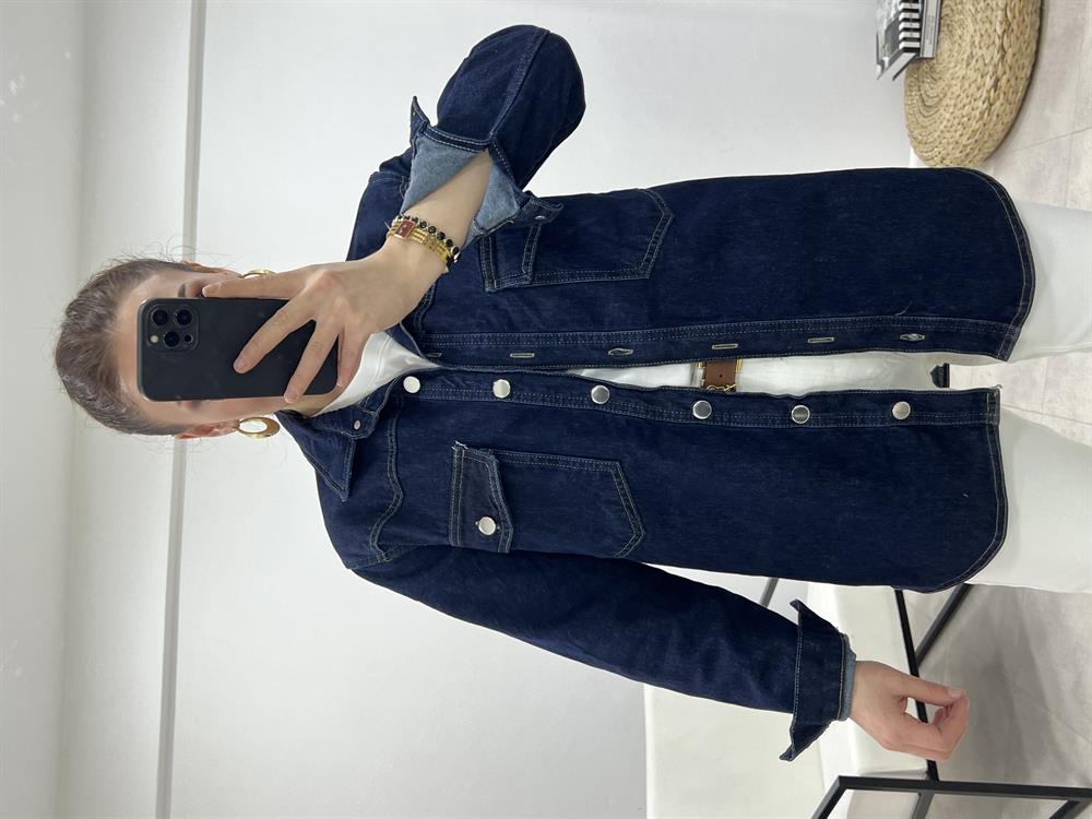 Laci̇vert Premi̇um Gömlek Ceket