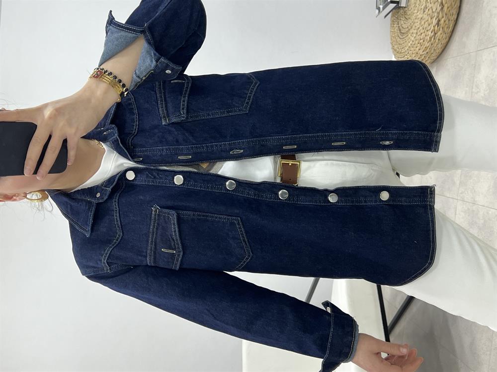 Laci̇vert Premi̇um Gömlek Ceket