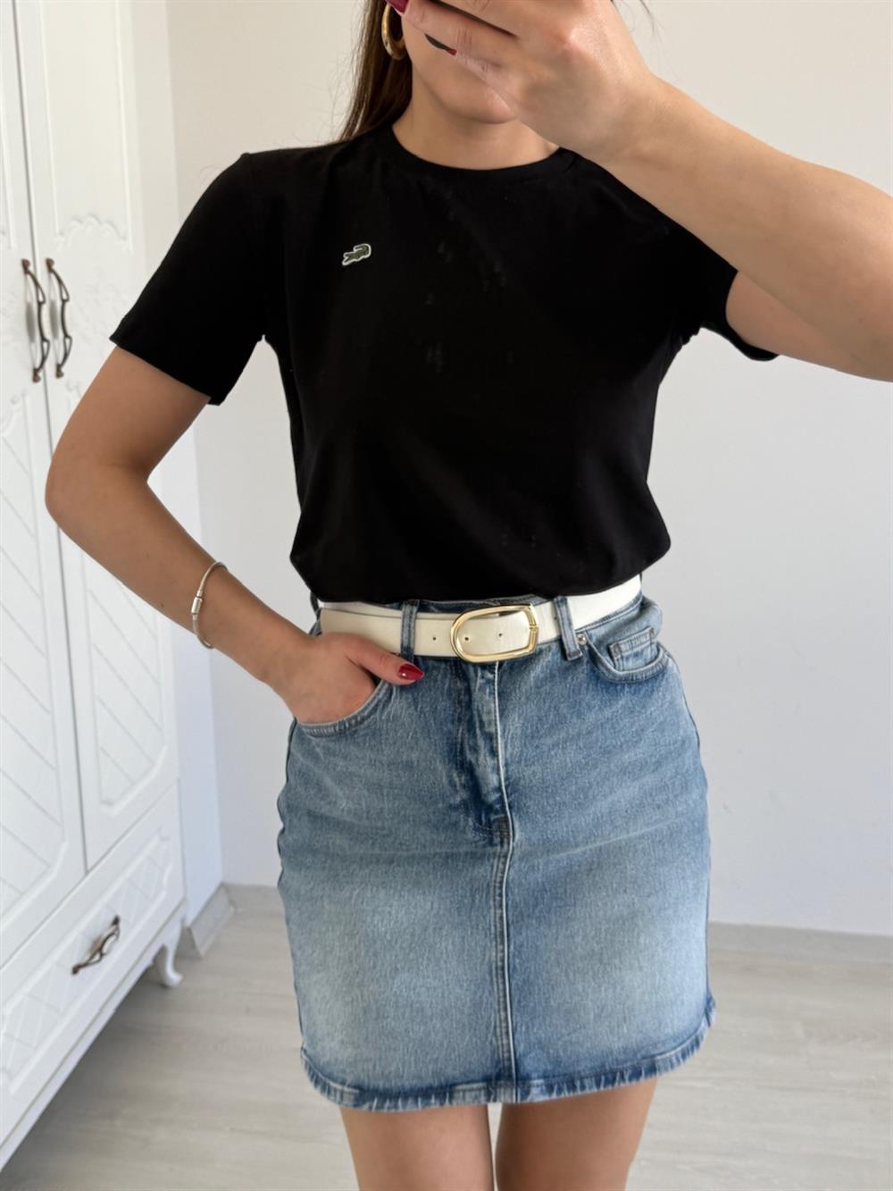 KISA KOL TSHIRT SİYAH
