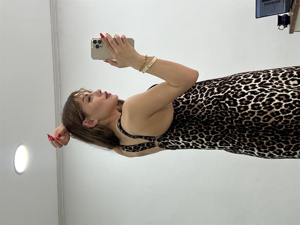 Leopar Arkasi Halka Detayli Elbi̇se