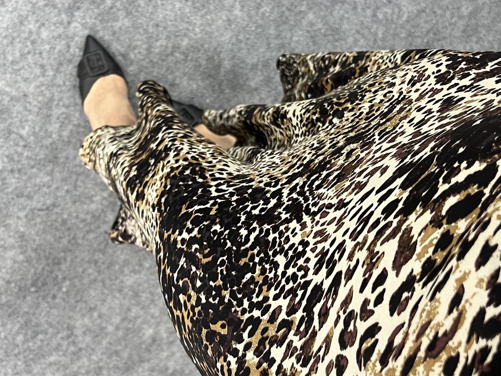 Leoparli Saten Etek
