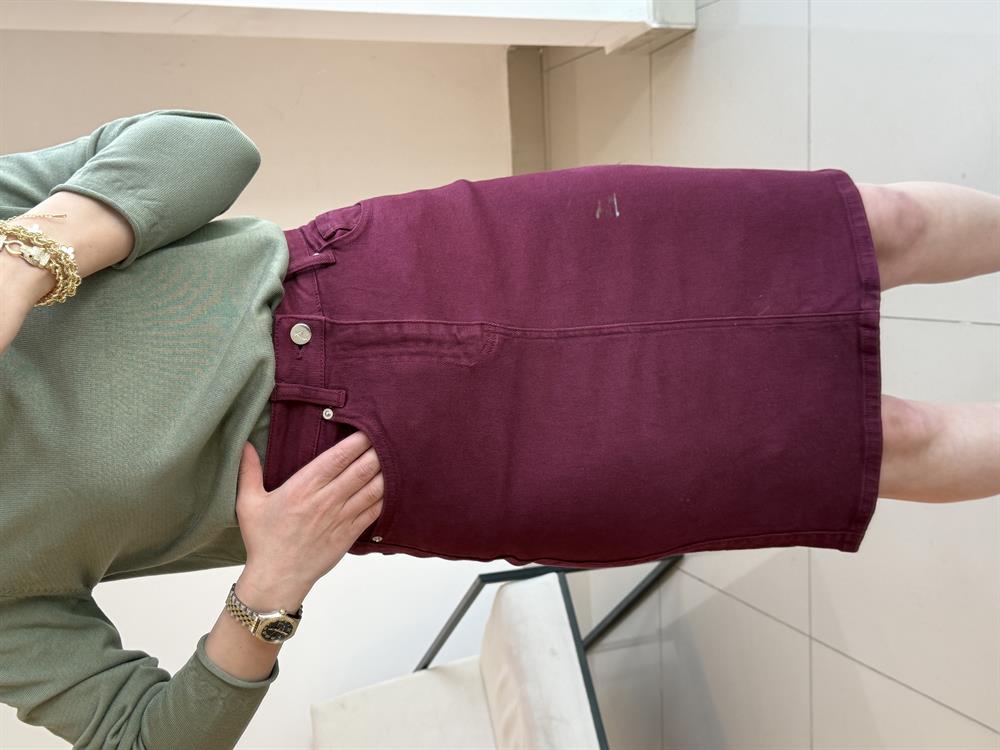 Li̇krali Mi̇di̇ Boy Etek Bordo