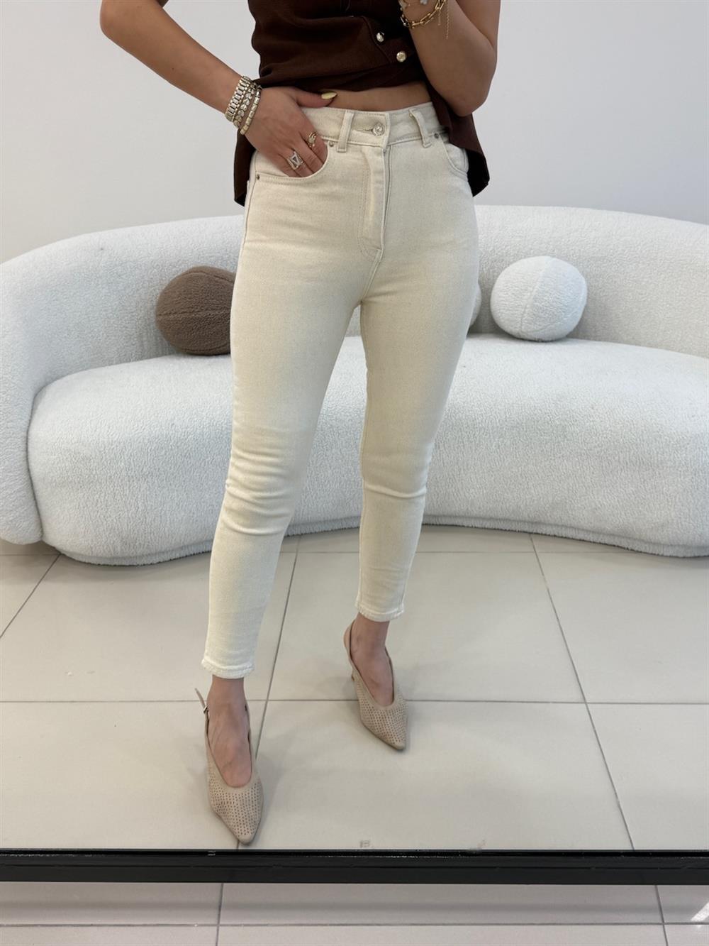LİKRALI SKİNY JEAN EKRU