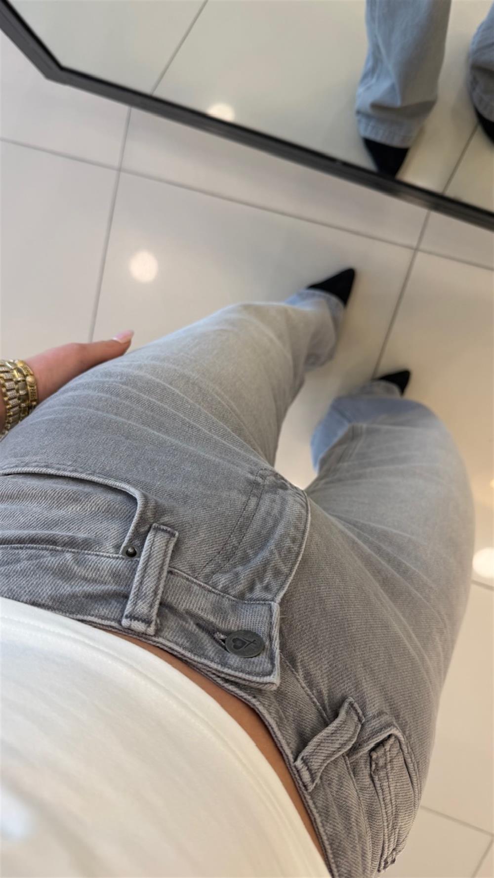 LİKRASIZ GRİ BOL PAÇA JEAN