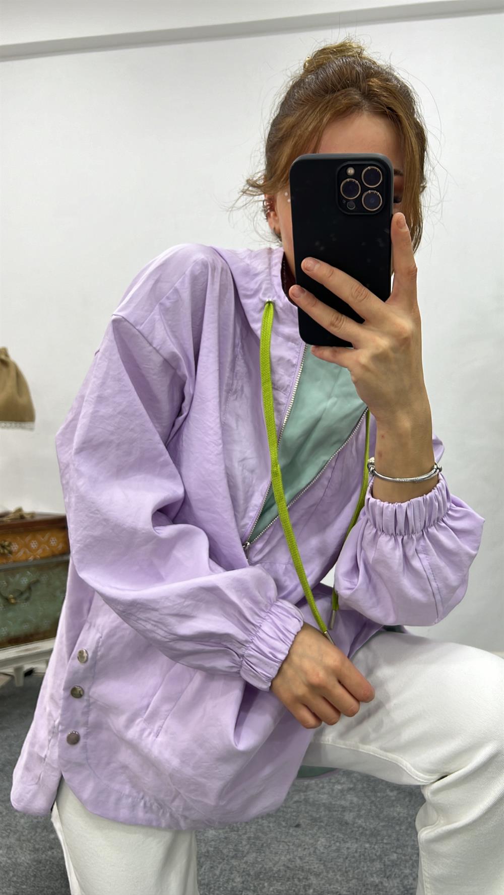 Li̇la Tasarim Paraşüt Kumaş Sweat