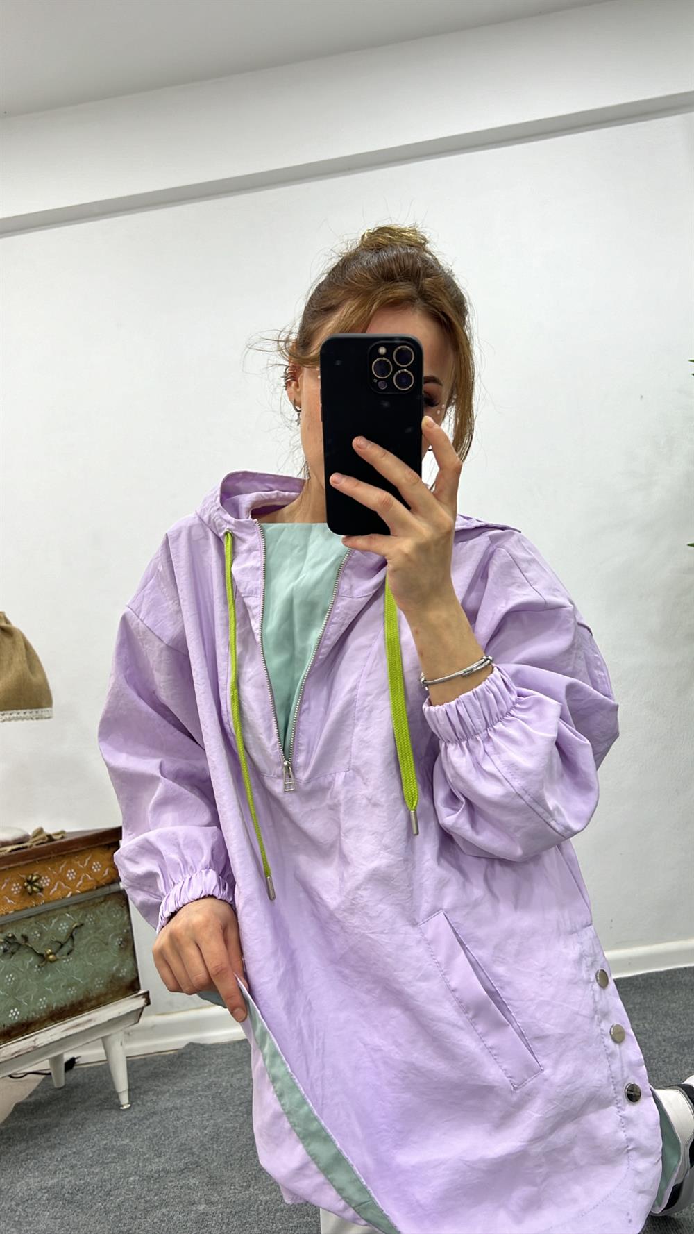 Li̇la Tasarim Paraşüt Kumaş Sweat