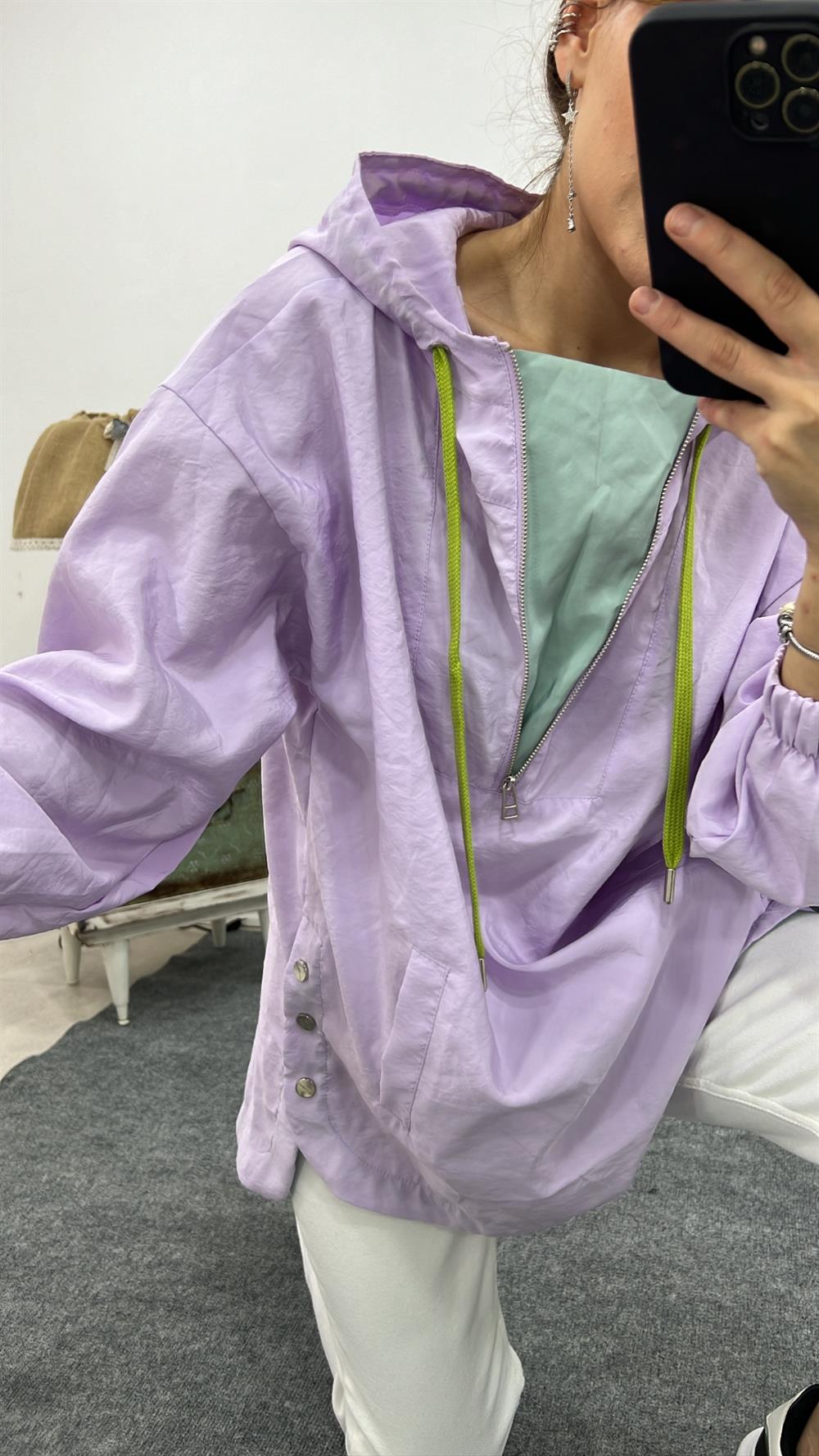 Li̇la Tasarim Paraşüt Kumaş Sweat