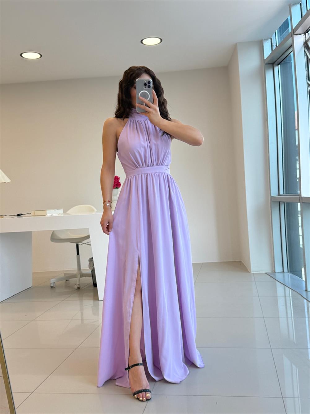 LİLA TÜL ELBİSE