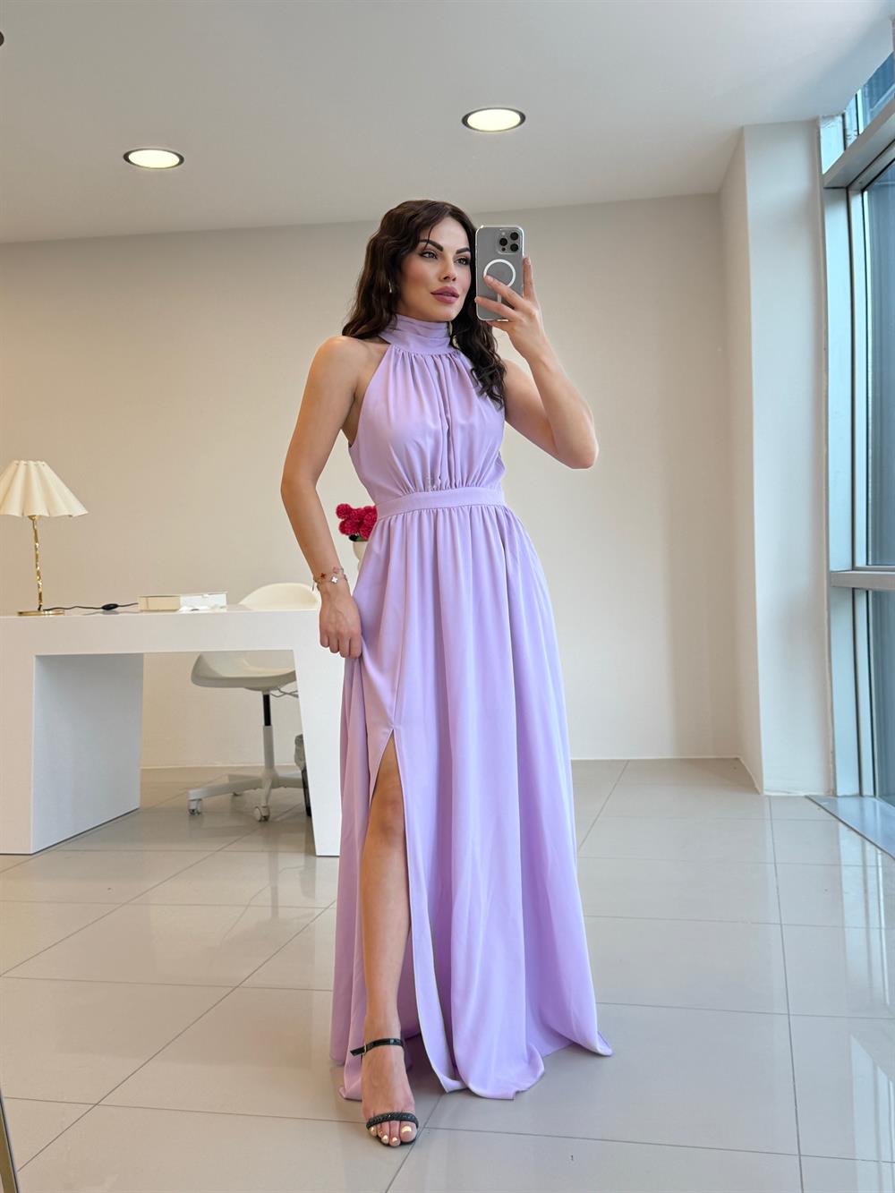 LİLA TÜL ELBİSE