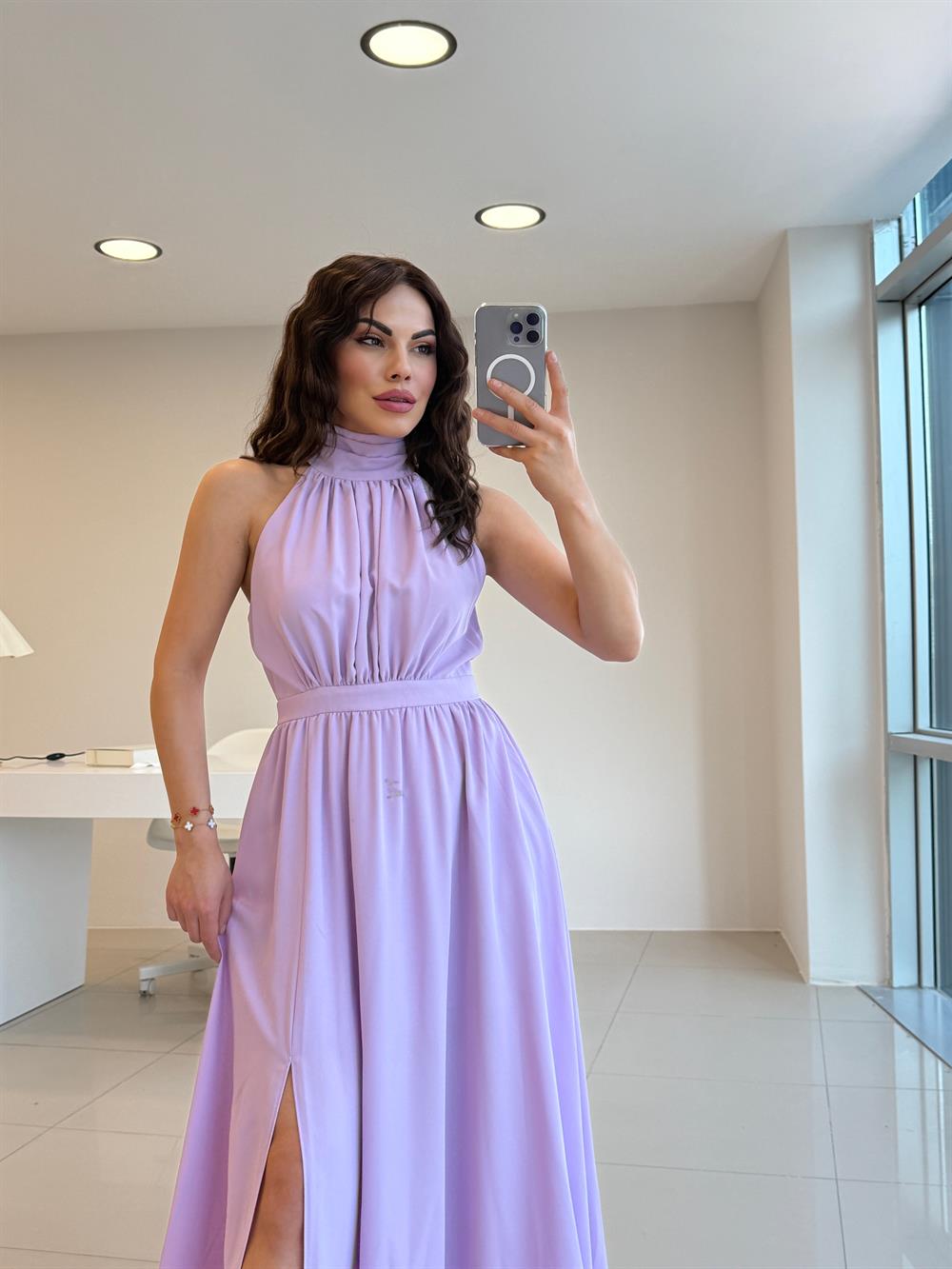 LİLA TÜL ELBİSE