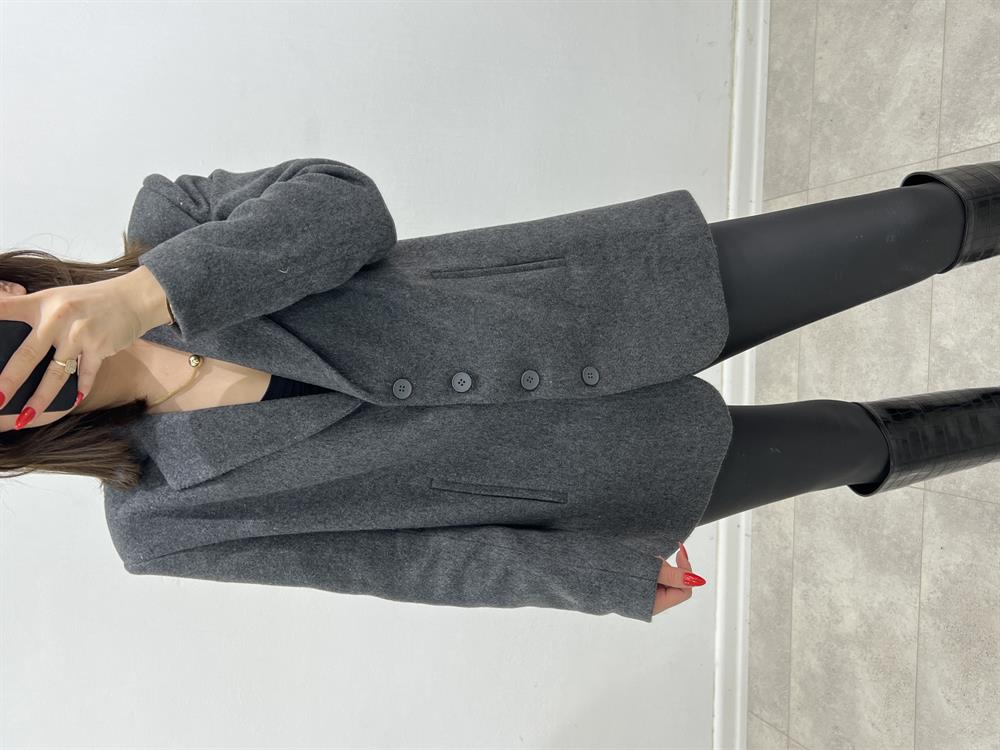 Tasarim Kaşe Ceket Antrasi̇t