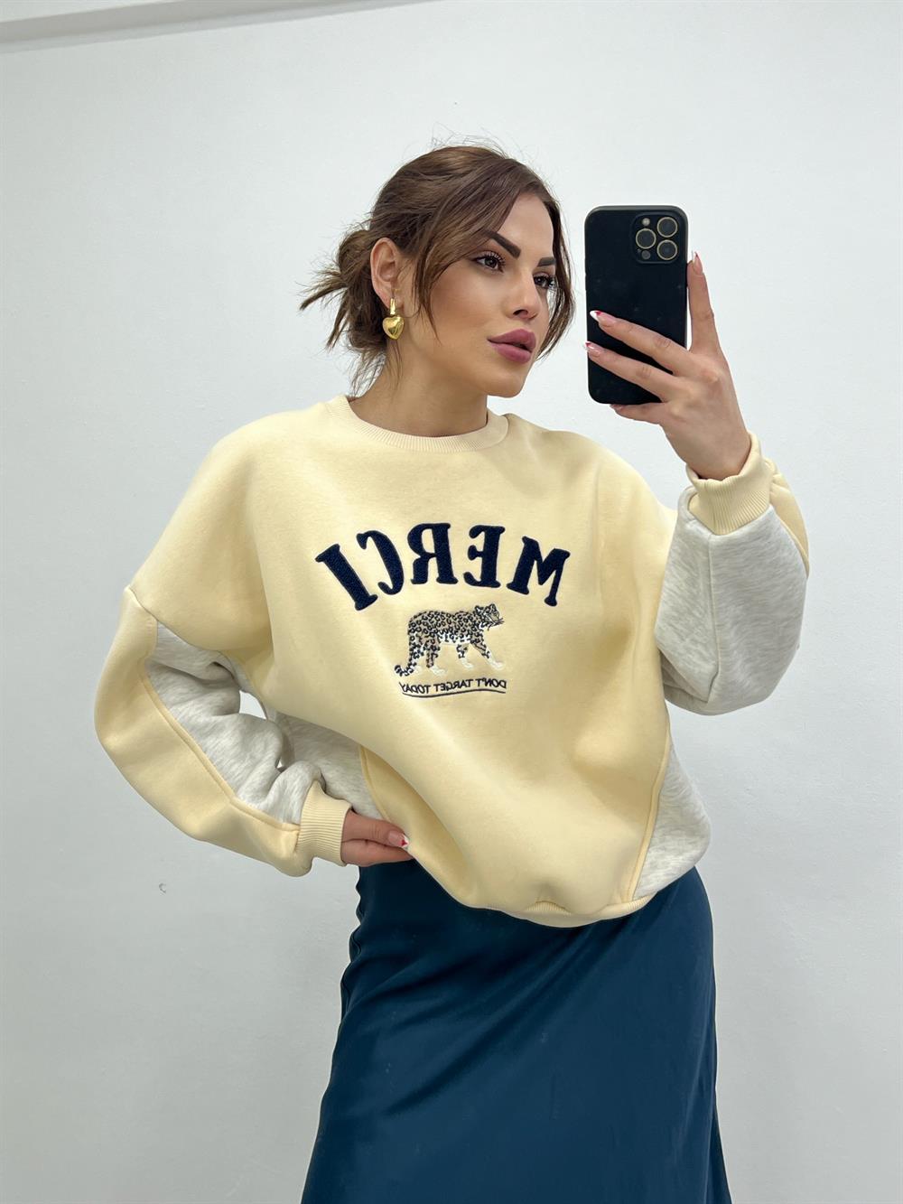 Merci̇ Yazili Sweat