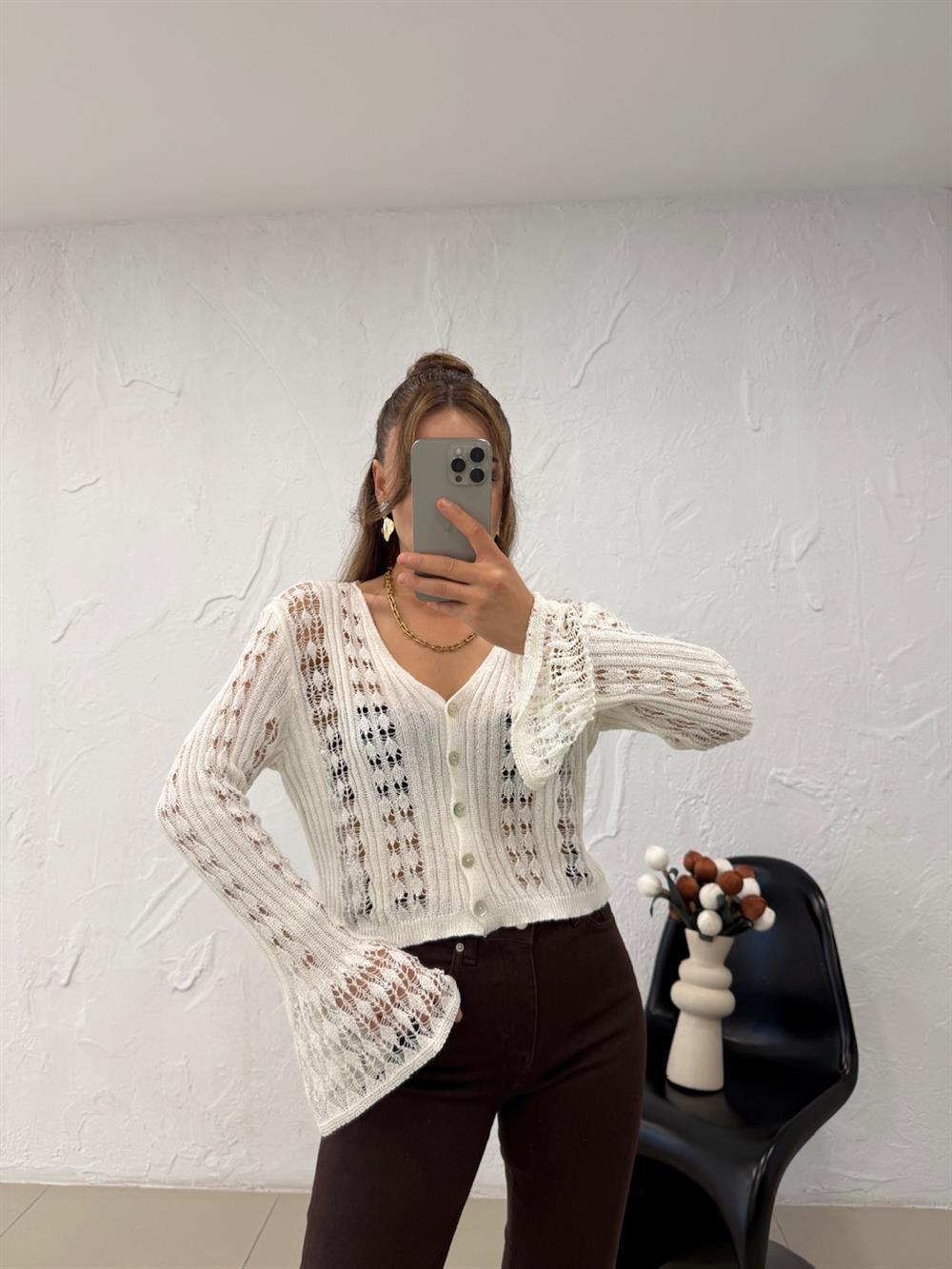 MERSERİZE HIRKA BEYAZ