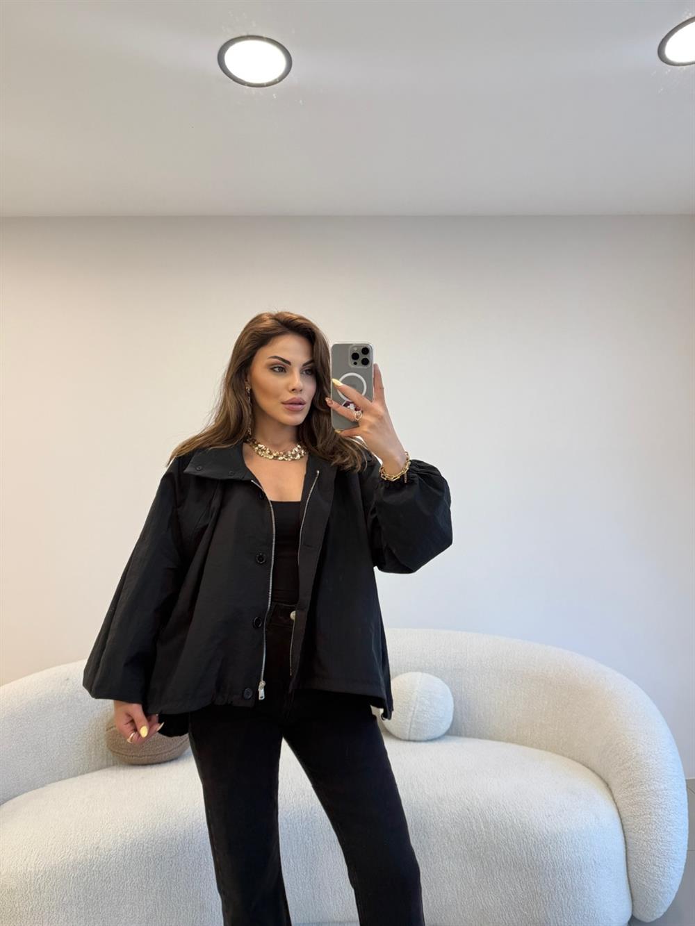 Mevsimlik Rüzgarlık Siyah