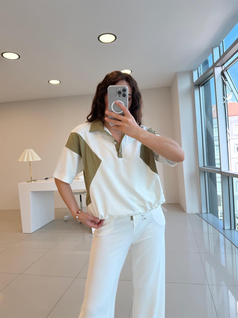 MODAL KUMAŞ İKİLİ TASARIM TAKIM BEYAZ