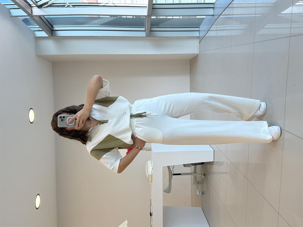 MODAL KUMAŞ İKİLİ TASARIM TAKIM BEYAZ