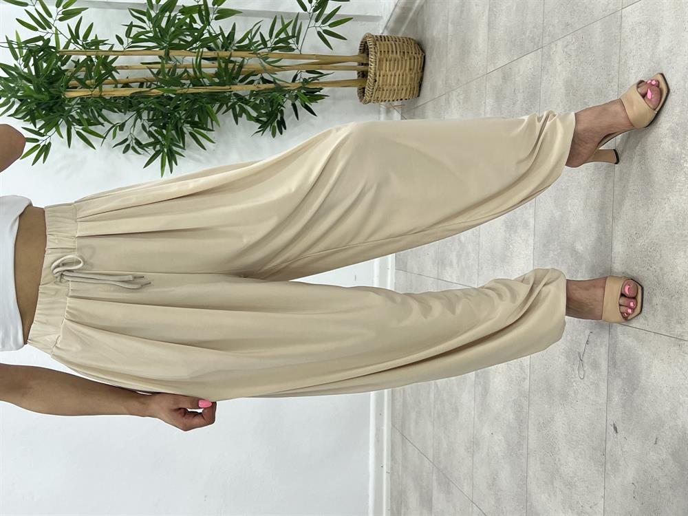 Modal Kumaş Taş Rengi̇ Şalvar Pantolon