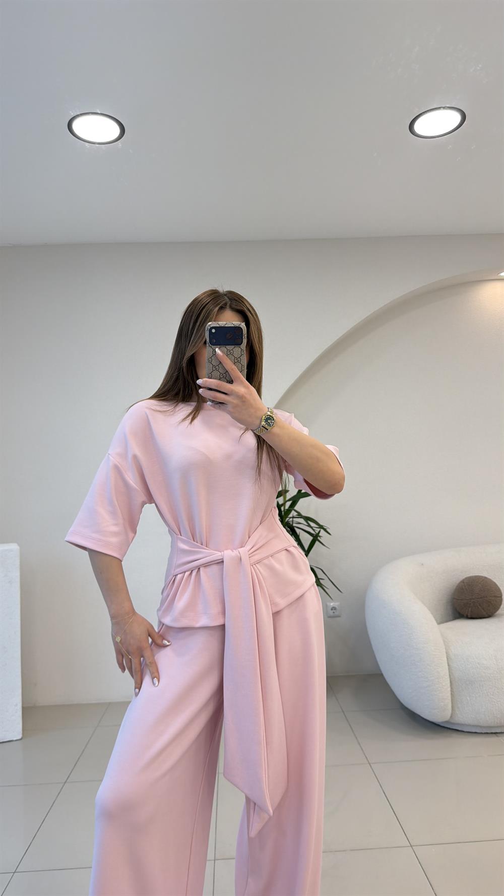 ÖNDEN BAĞLAMALI TAKIM PEMBE 