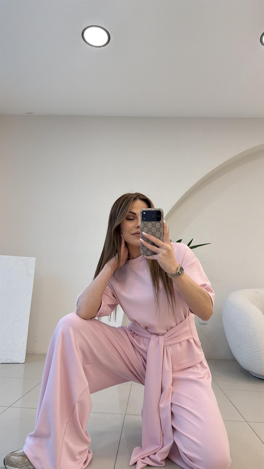 ÖNDEN BAĞLAMALI TAKIM PEMBE 