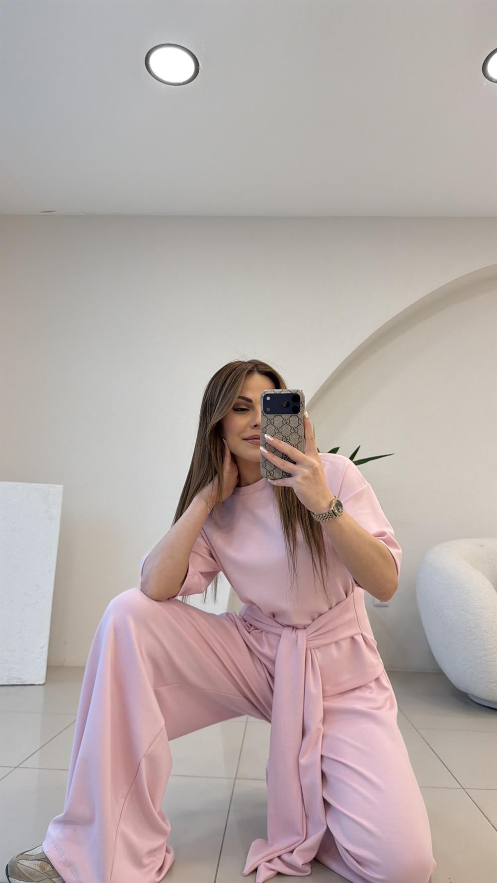 ÖNDEN BAĞLAMALI TAKIM PEMBE 