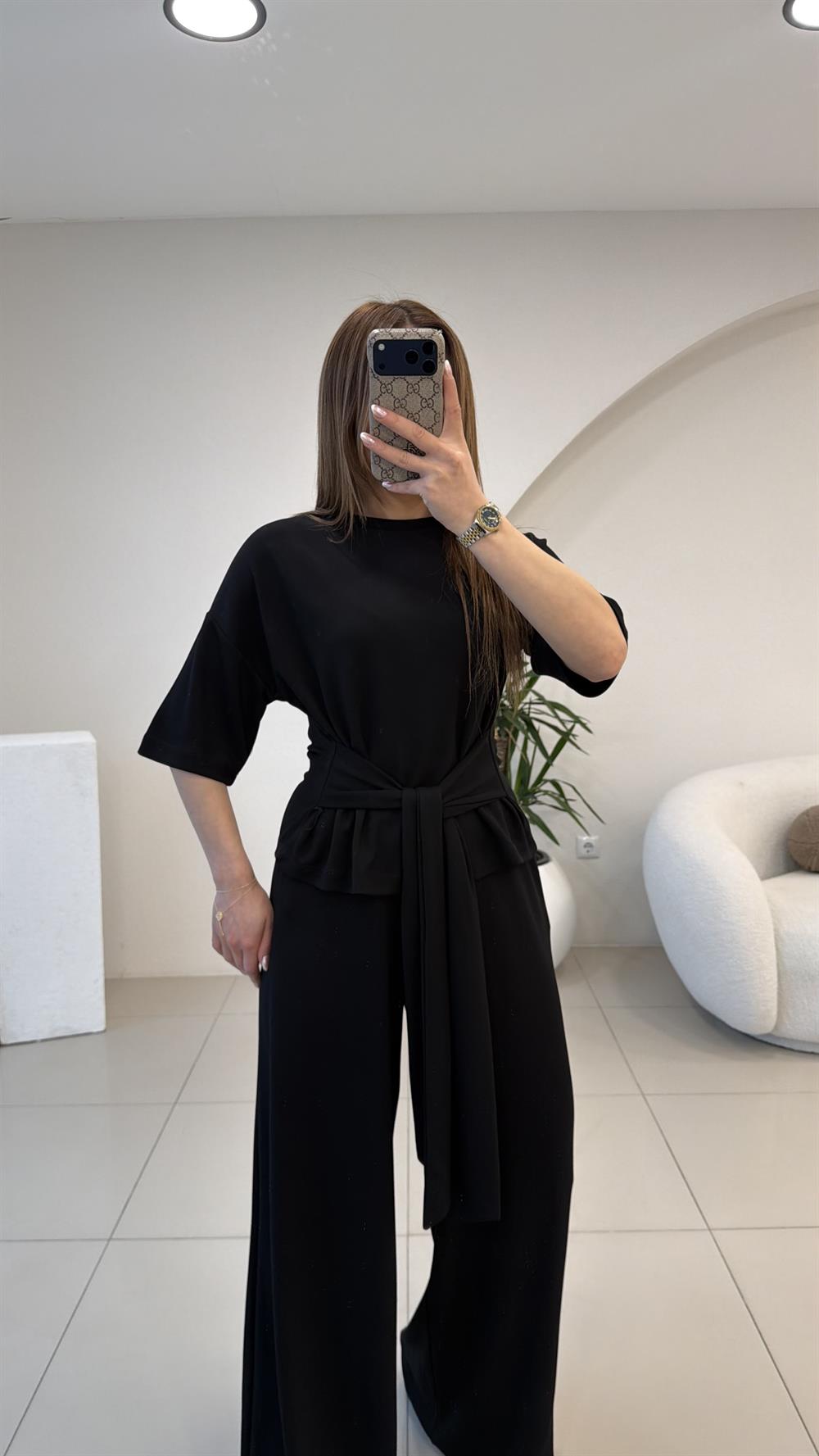 ÖNDEN BAĞLAMALI TAKIM SİYAH