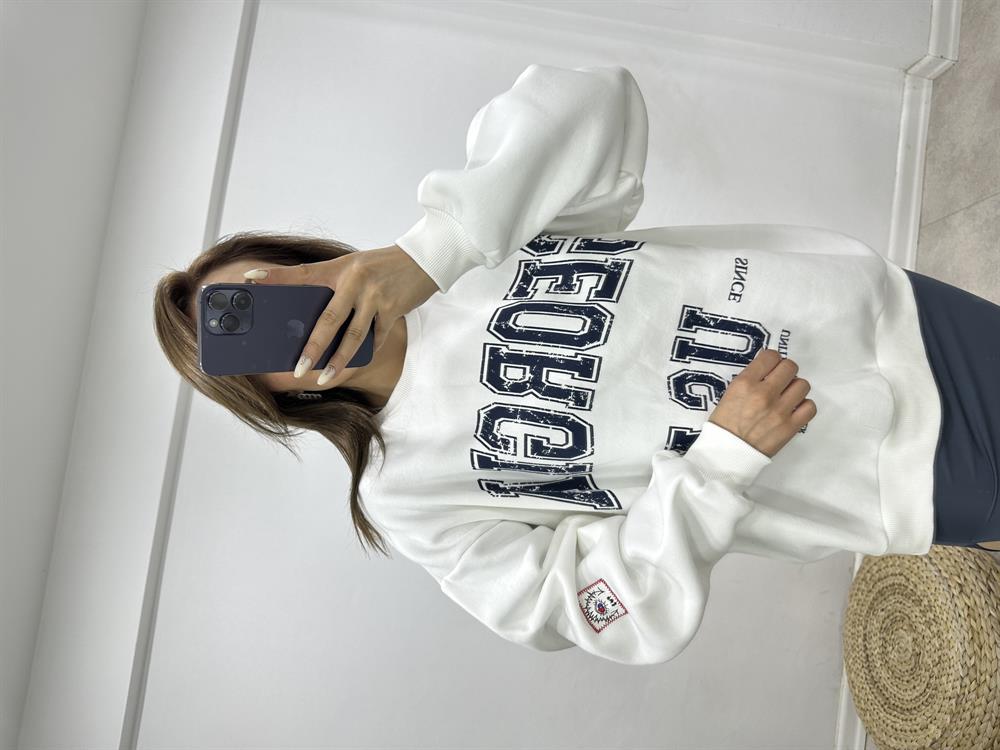 Önü Yazili Şardonlu Sweat