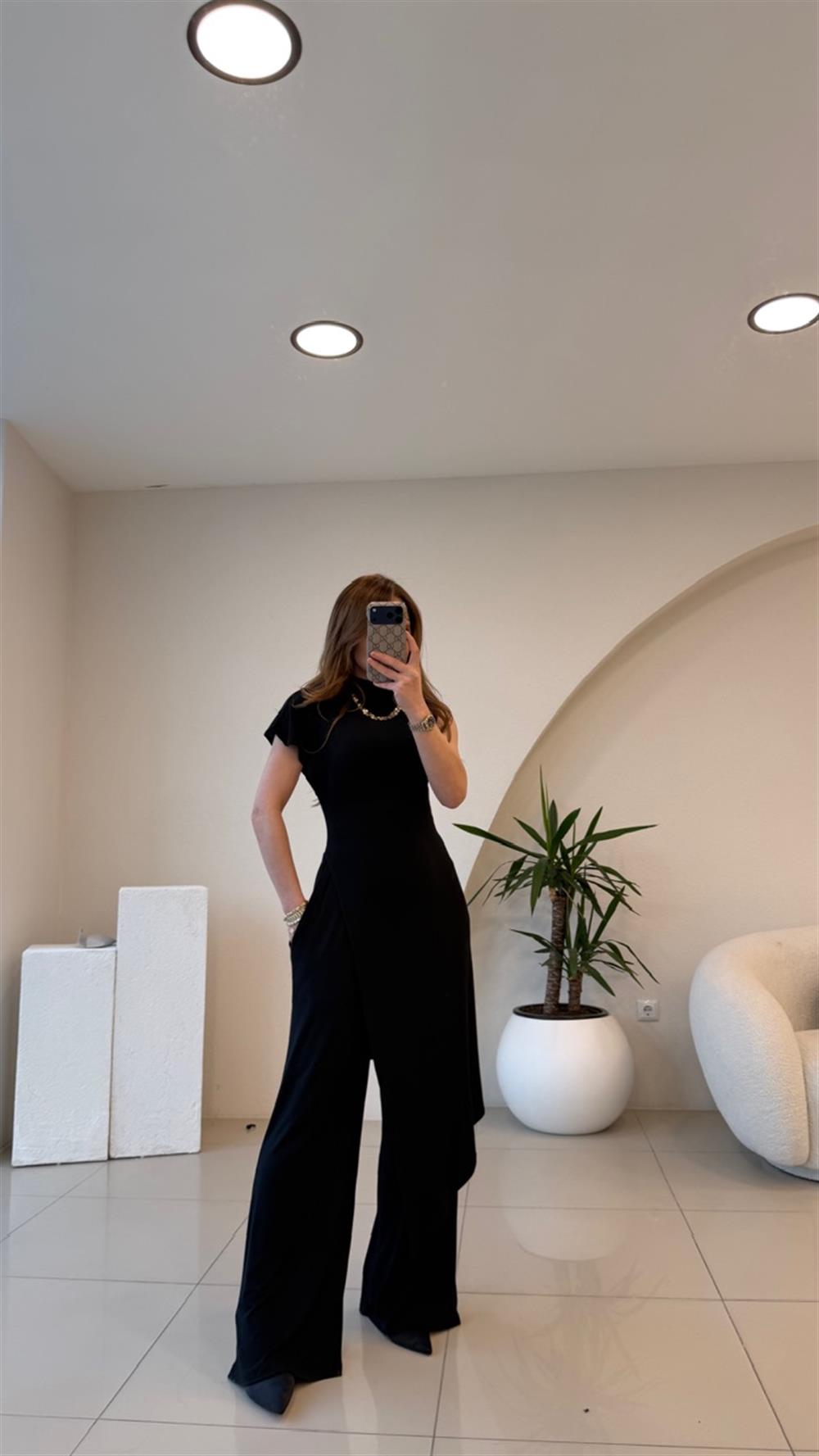 ORJİİNAL MARKA ASİMETRİK TAKIM SİYAH