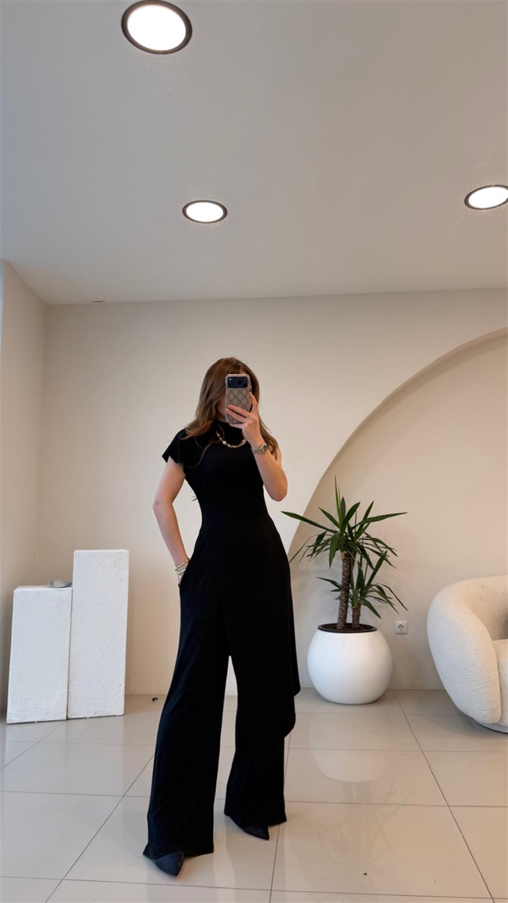 ORJİİNAL MARKA ASİMETRİK TAKIM SİYAH