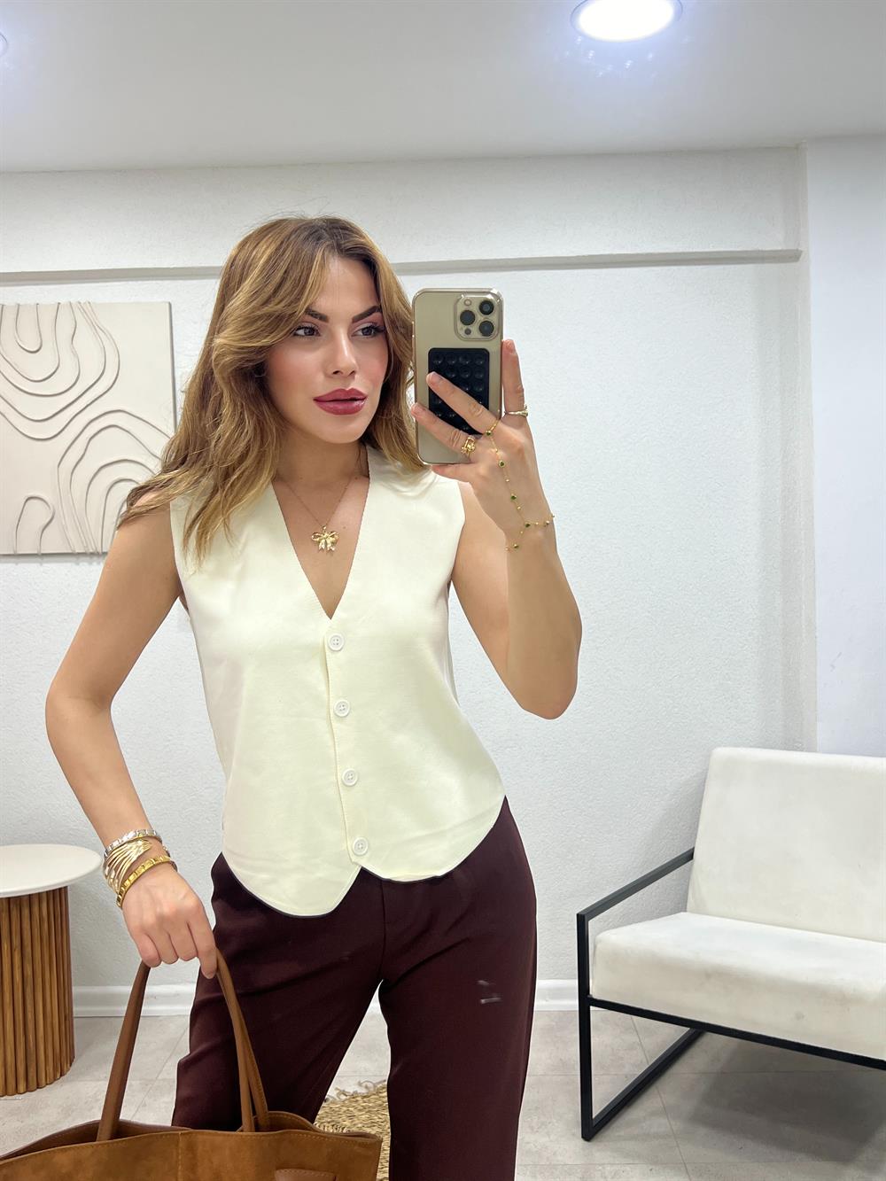 Orji̇nal Maarka Premi̇um Tri̇ko Yelek Taş