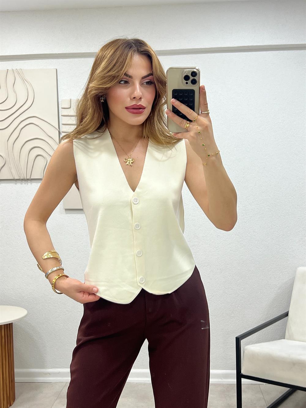 Orji̇nal Maarka Premi̇um Tri̇ko Yelek Taş