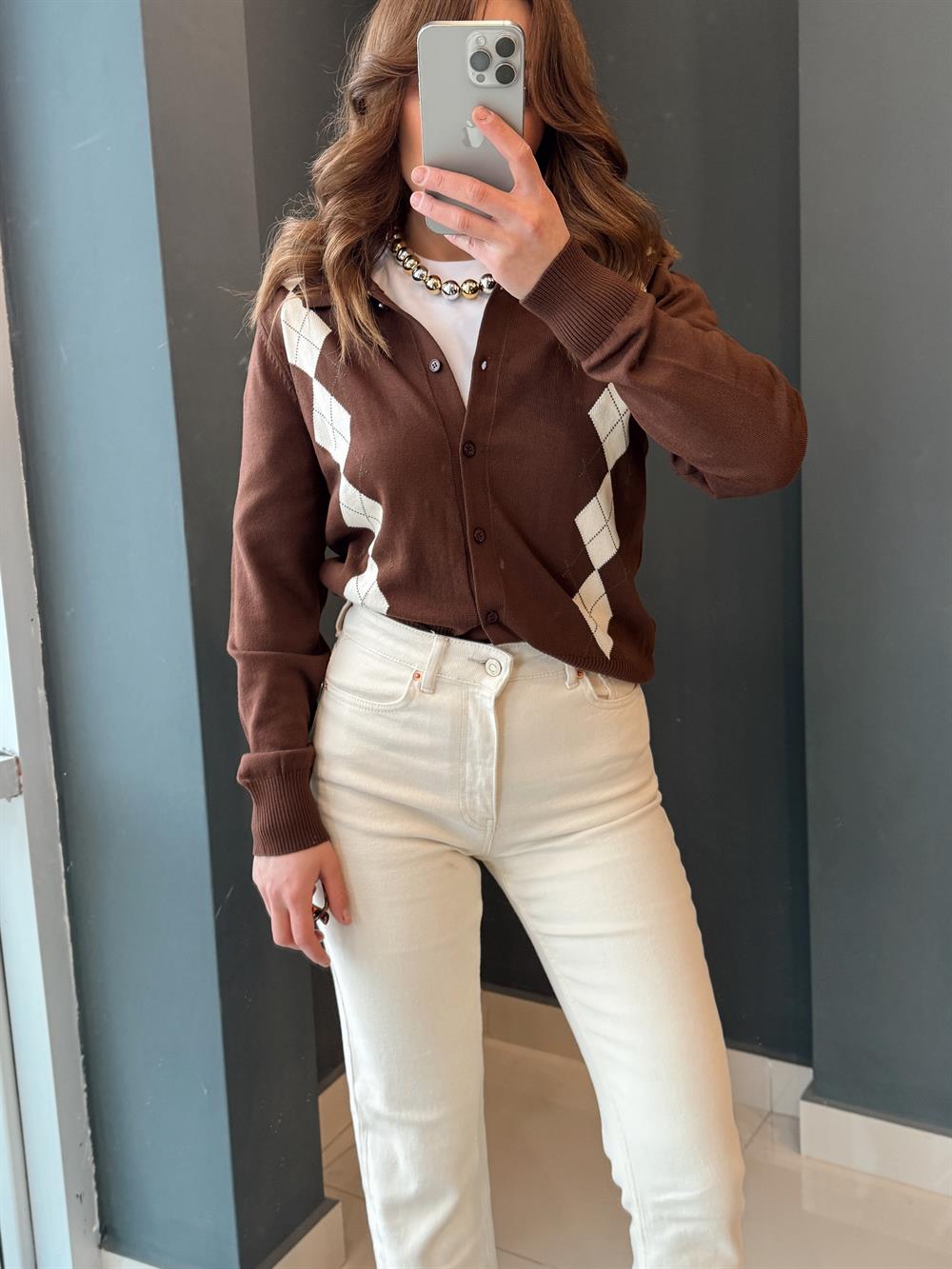 Baklava Desenli̇ Hirka Kahve