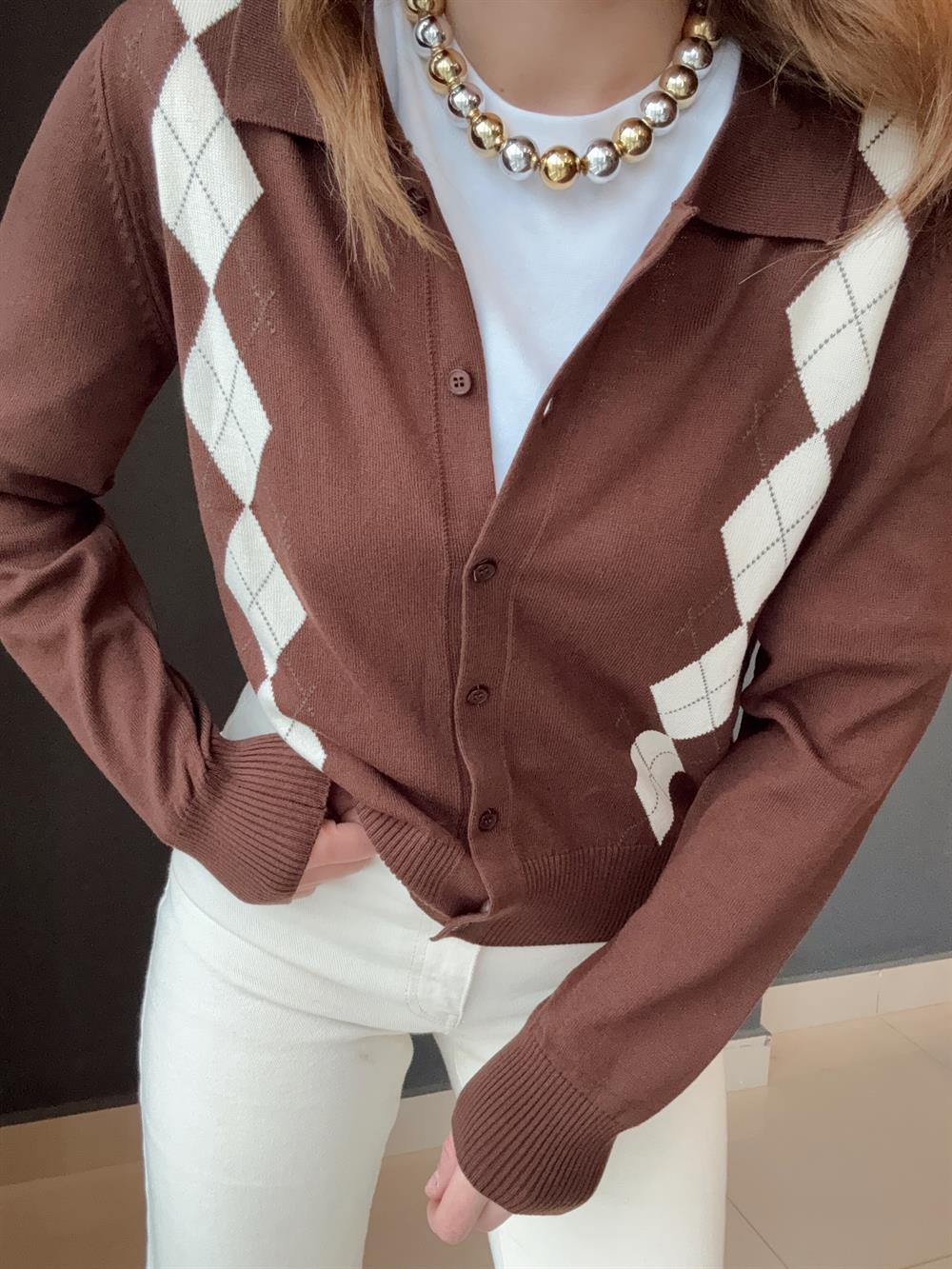 Baklava Desenli̇ Hirka Kahve