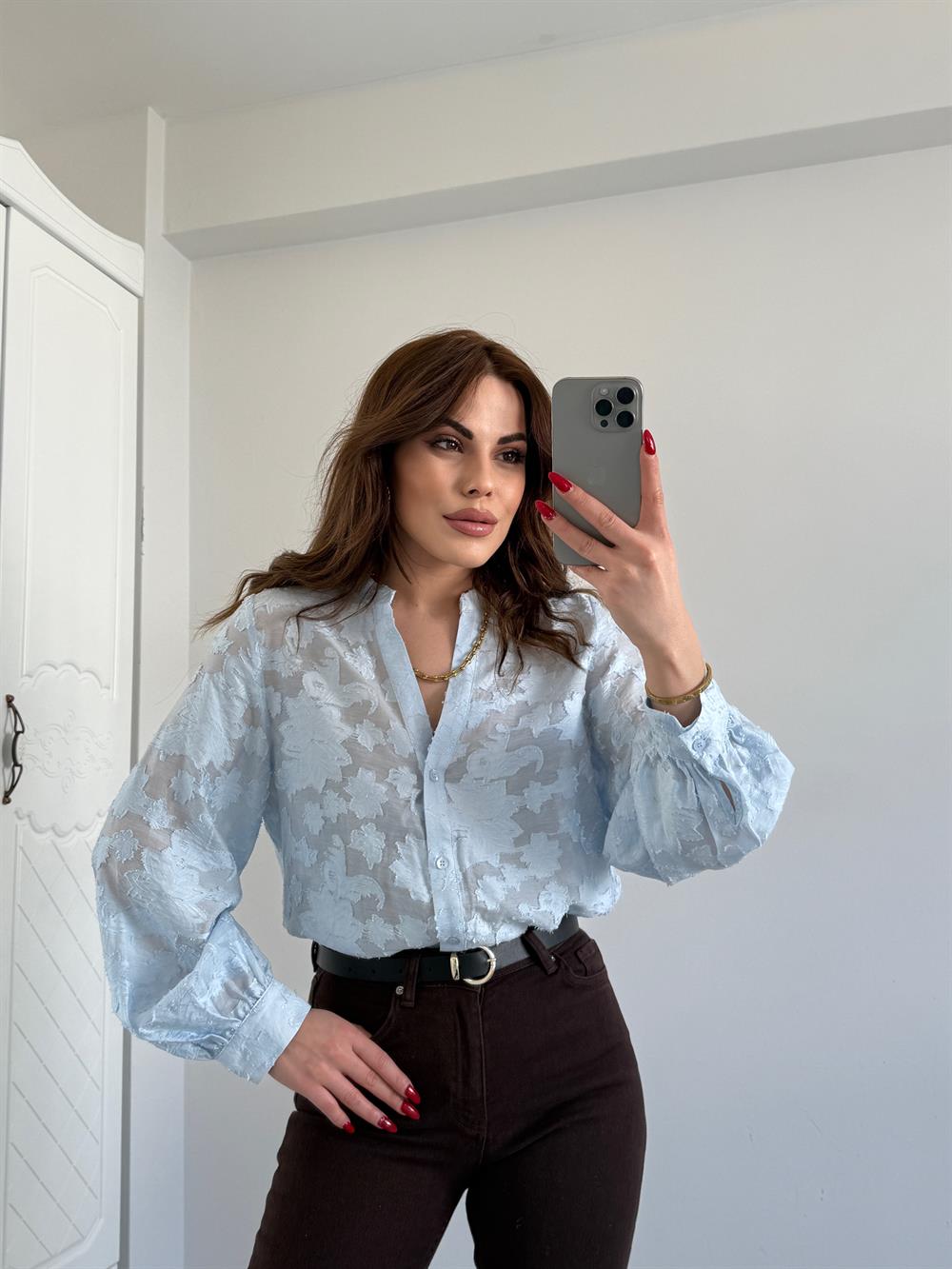 Bebe Mavi̇si̇ Tül Gömlek