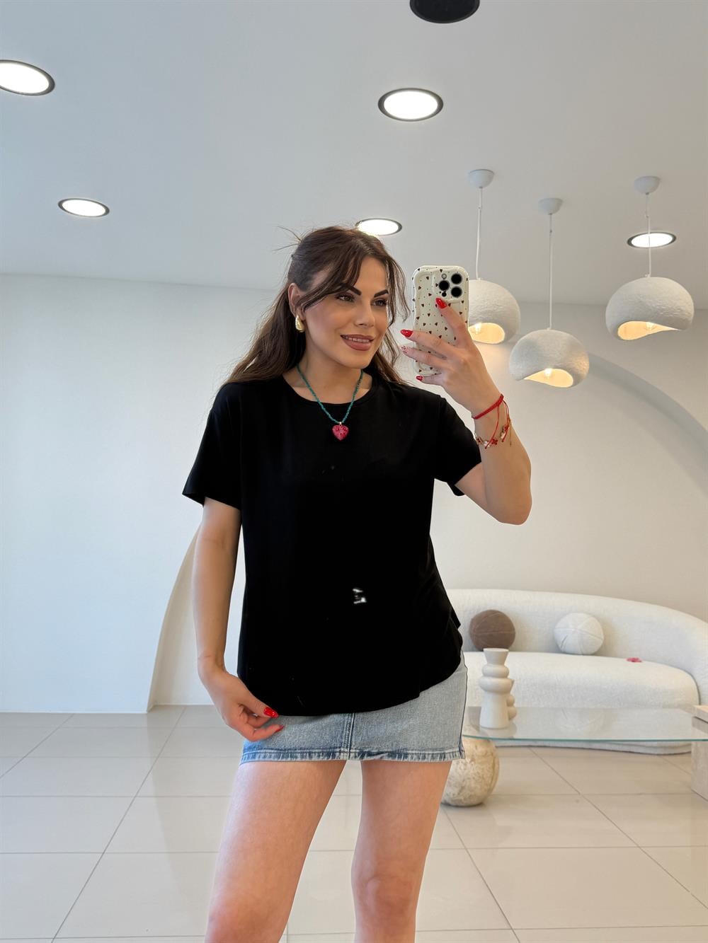 BİSİKLET YAKA TSHIRT SİYAH