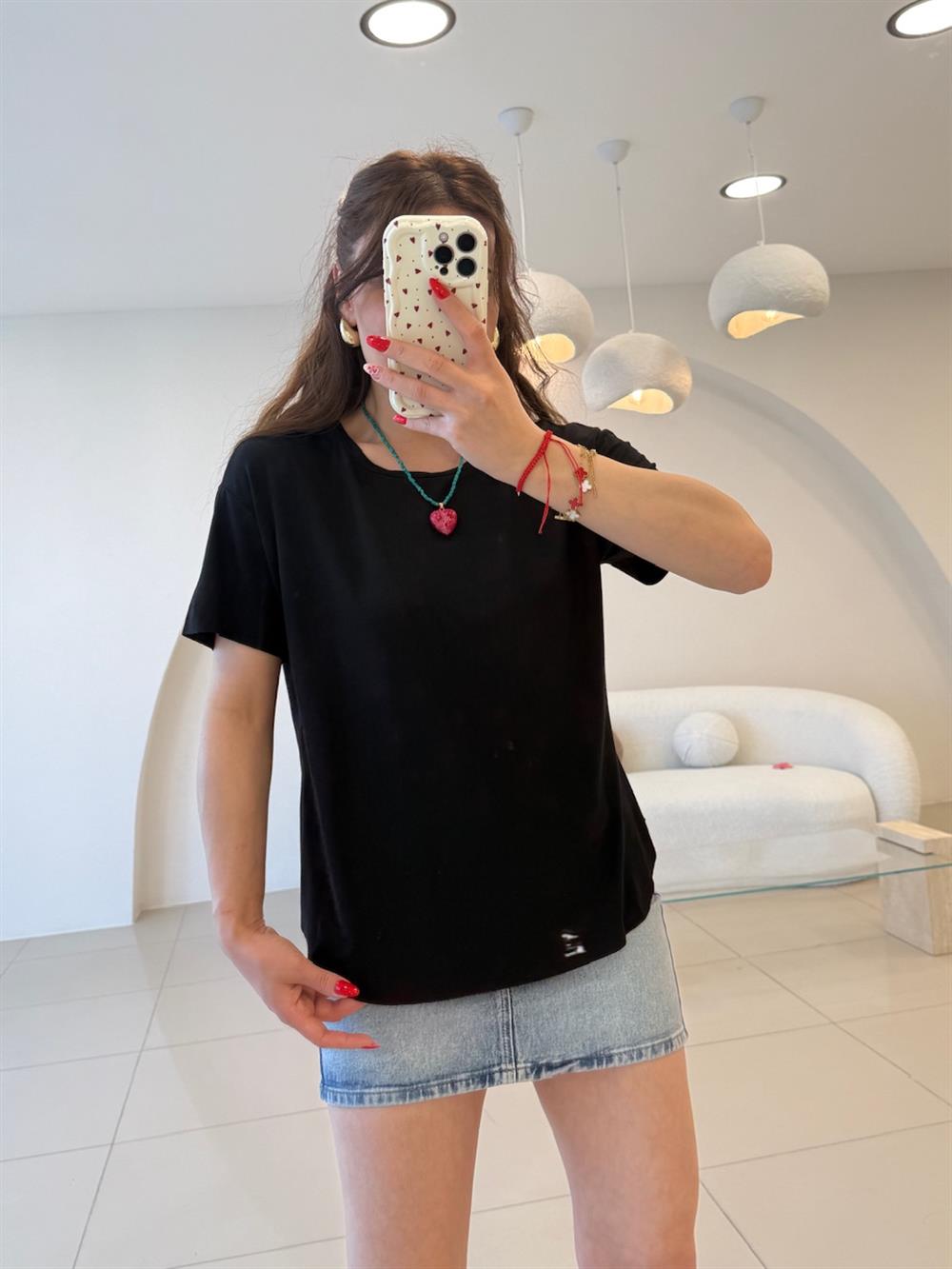 BİSİKLET YAKA TSHIRT SİYAH