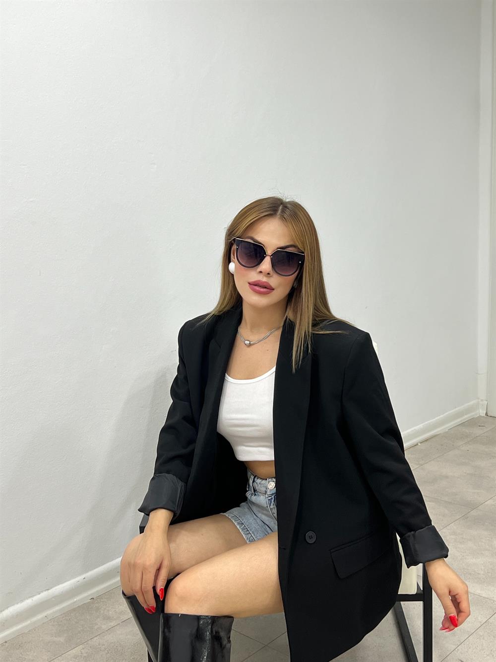 Bleazer Ceket Si̇yah