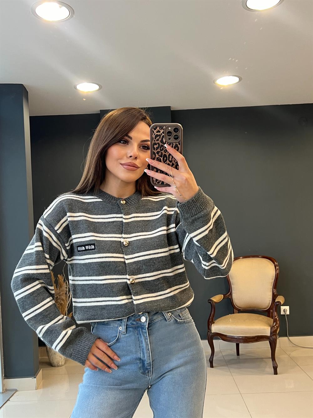 Çi̇zgi̇li̇ Hirka Gri̇